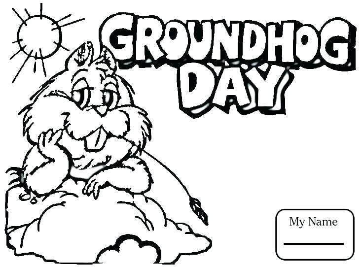 734x542 Groundhog Day Coloring Sheets Free Groundhog Day Coloring Sheets