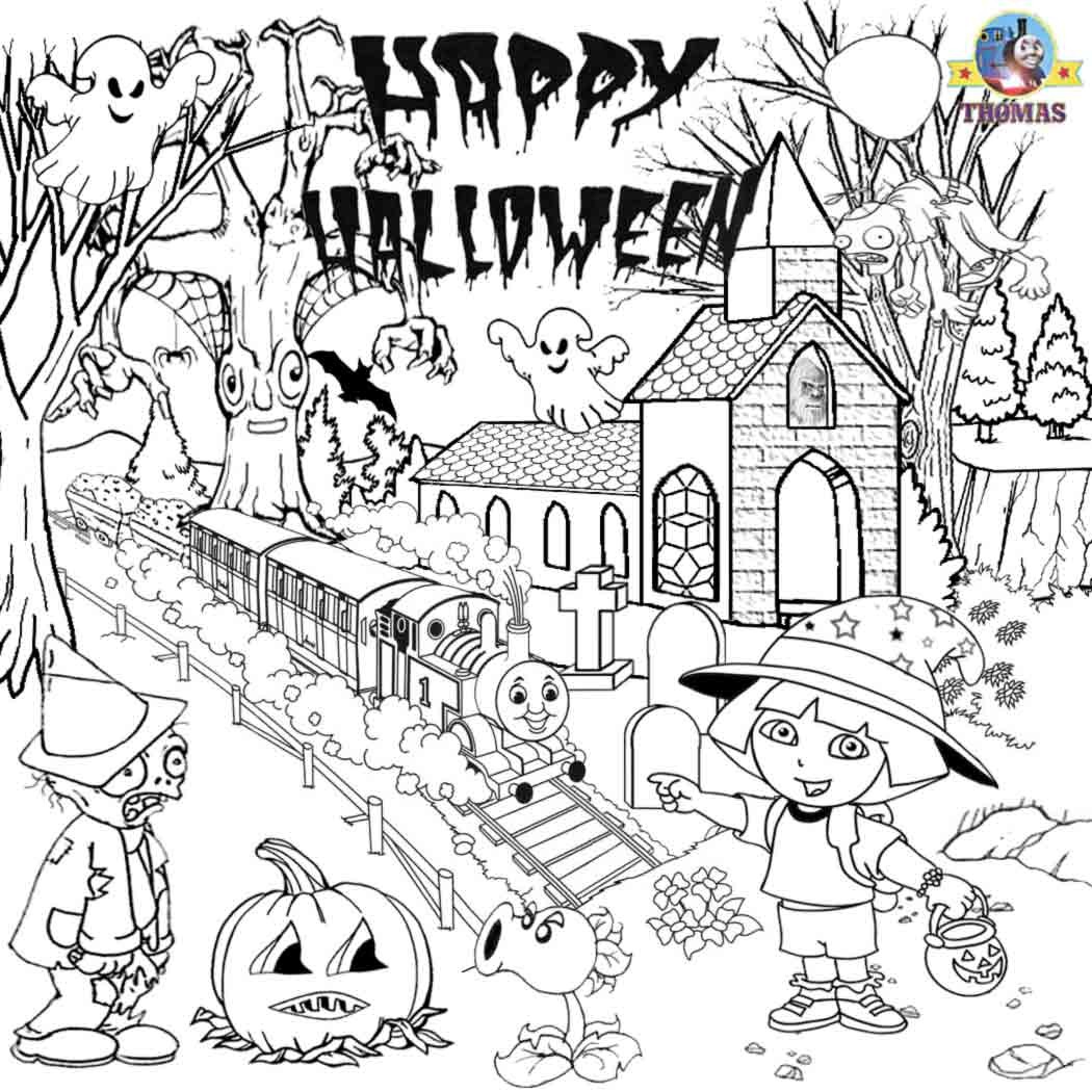 1050x1050 With Free Printable Halloween Coloring Pages For Older Kids