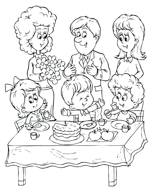 618x769 Happy Birthday Coloring Pages Free Printable Coloring Birthday