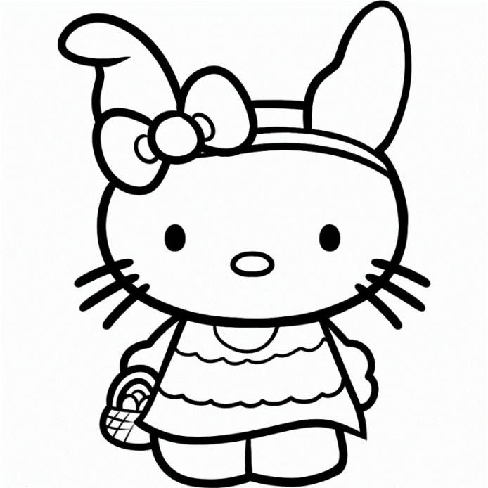 694x694 Free Hello Kitty Coloring Pages Games For Kids