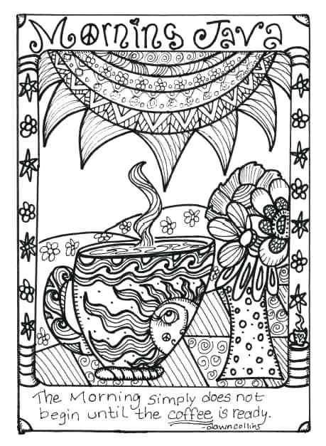 459x627 Hippie Coloring Pages Free Printable Coffee Colouring Page