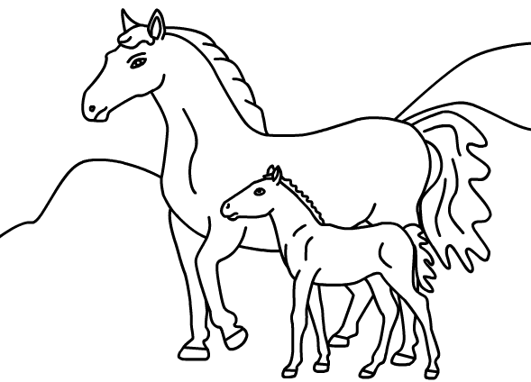 589x424 Printable Horse Coloring Pages Printable Coloring Pages