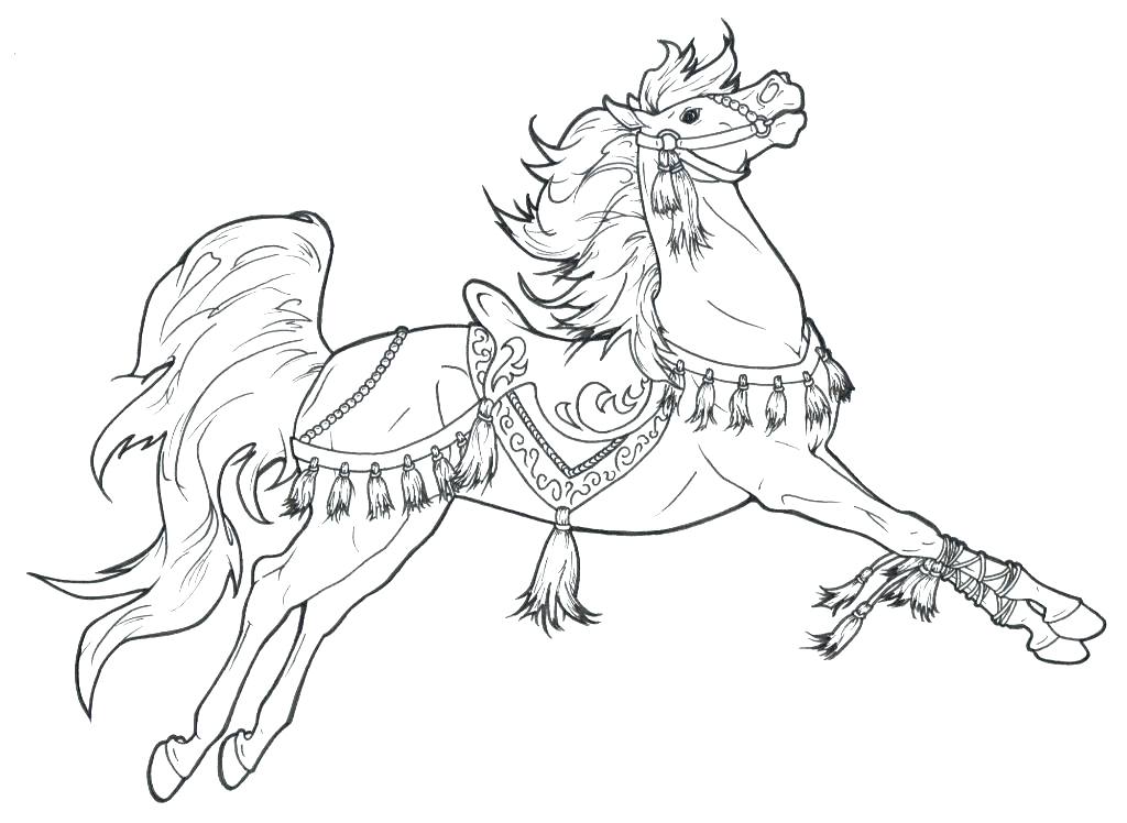 1024x748 Horse Coloring Pages For Adults