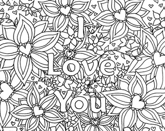 Free Printable I Love You Coloring Pages