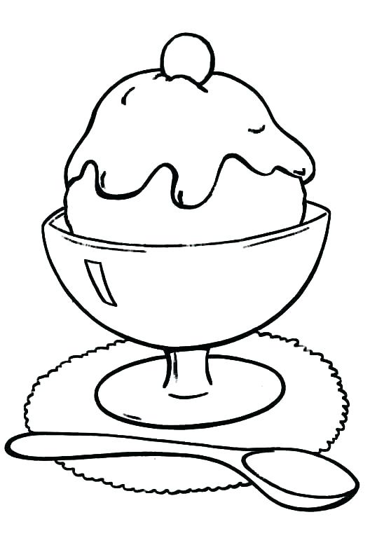 528x778 Ice Cream Sundae Coloring Page Ice Cream Sundae Coloring Page