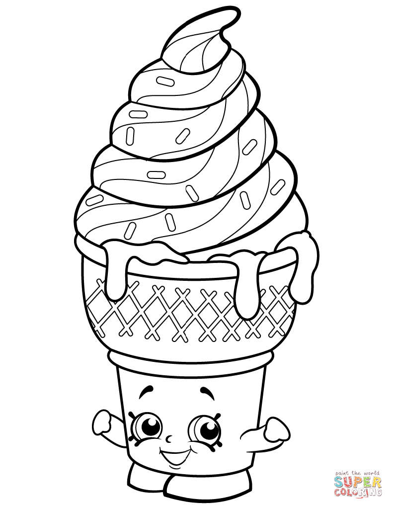 791x1024 Sweet Ice Cream Dream Shopkin Coloring Page Free Printable