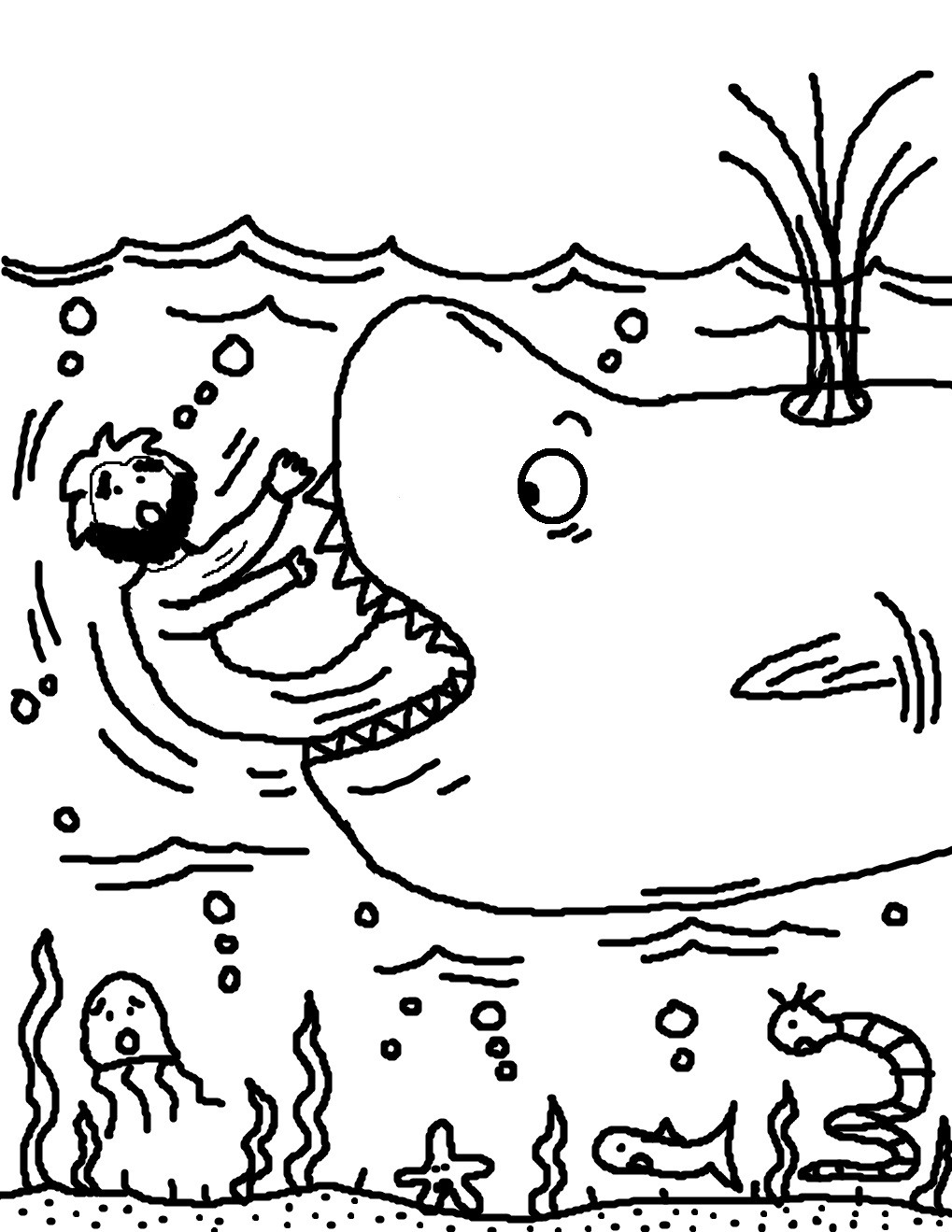 1019x1319 Free Printable Jonah And The Whale Coloring Pages For Kids