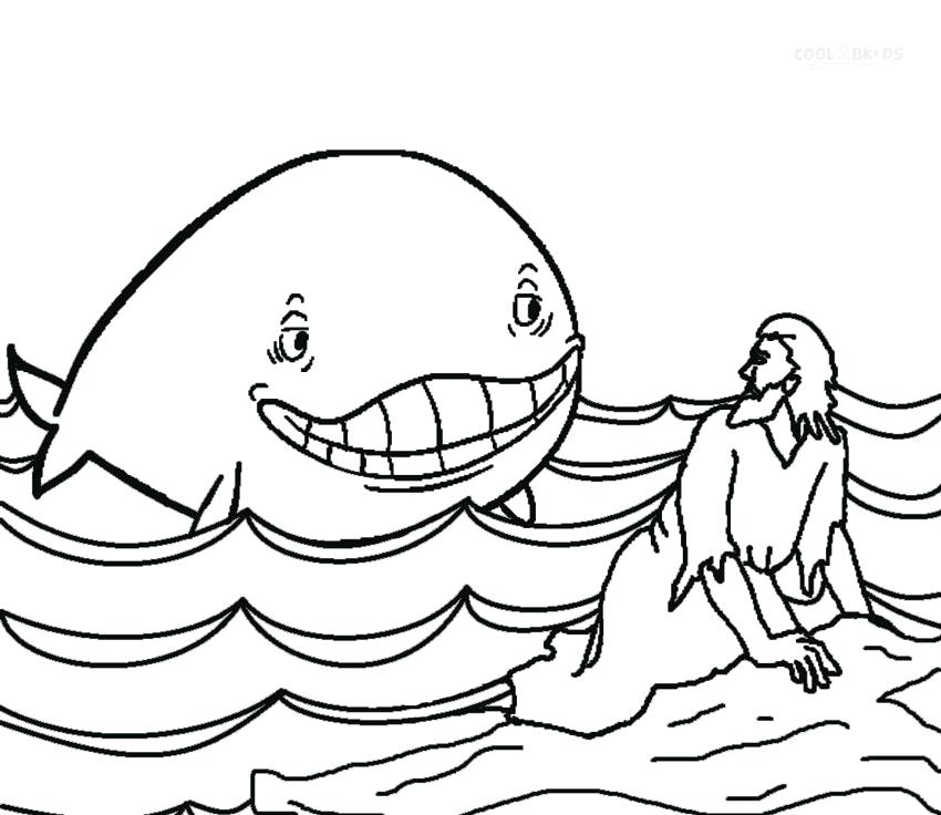 850x736 Jonah And The Big Fish Coloring Page Printable And The Whale
