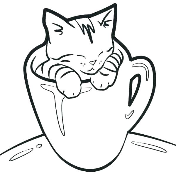 600x592 Free Printable Kitten Coloring Pages For Kids Best Coloring Kitten