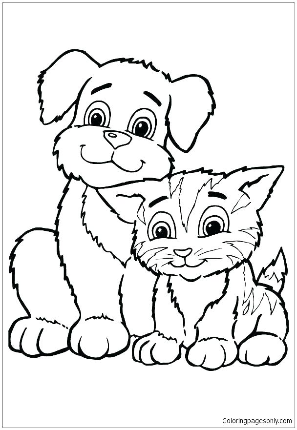 608x881 Kitten Coloring Pages Printable Cute Kitten Coloring Pages Cute