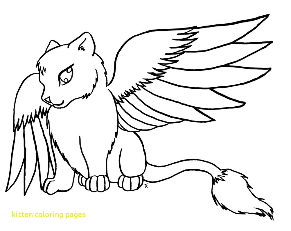 1002x797 Sizable Kitten Coloring Sheet Free Printable Pages For Kids Best