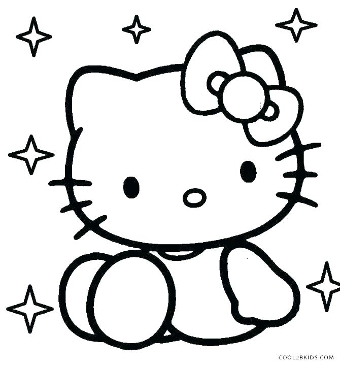 670x727 Kitten Color Pages Hello Kitty Coloring Pages Hello Kitty Coloring