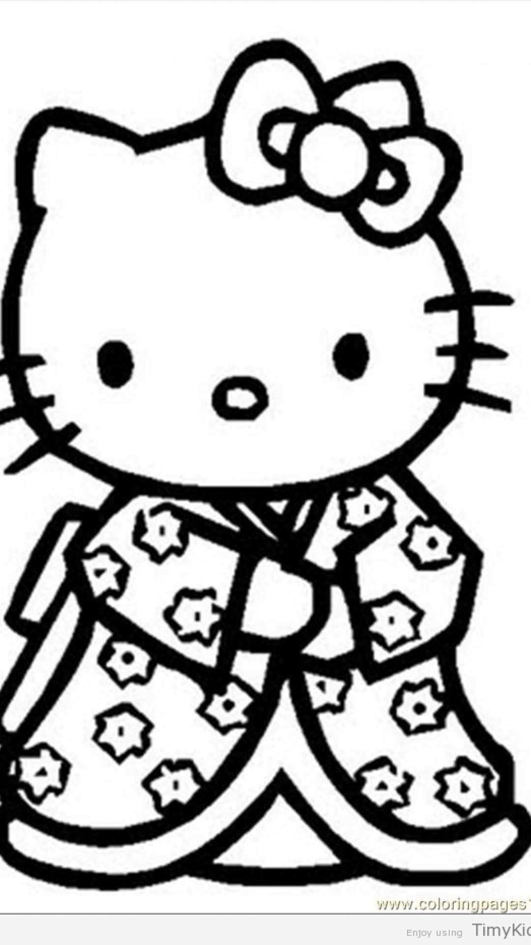 1080x1920 Hello Kitty Coloring Pages Free Printable Timykids