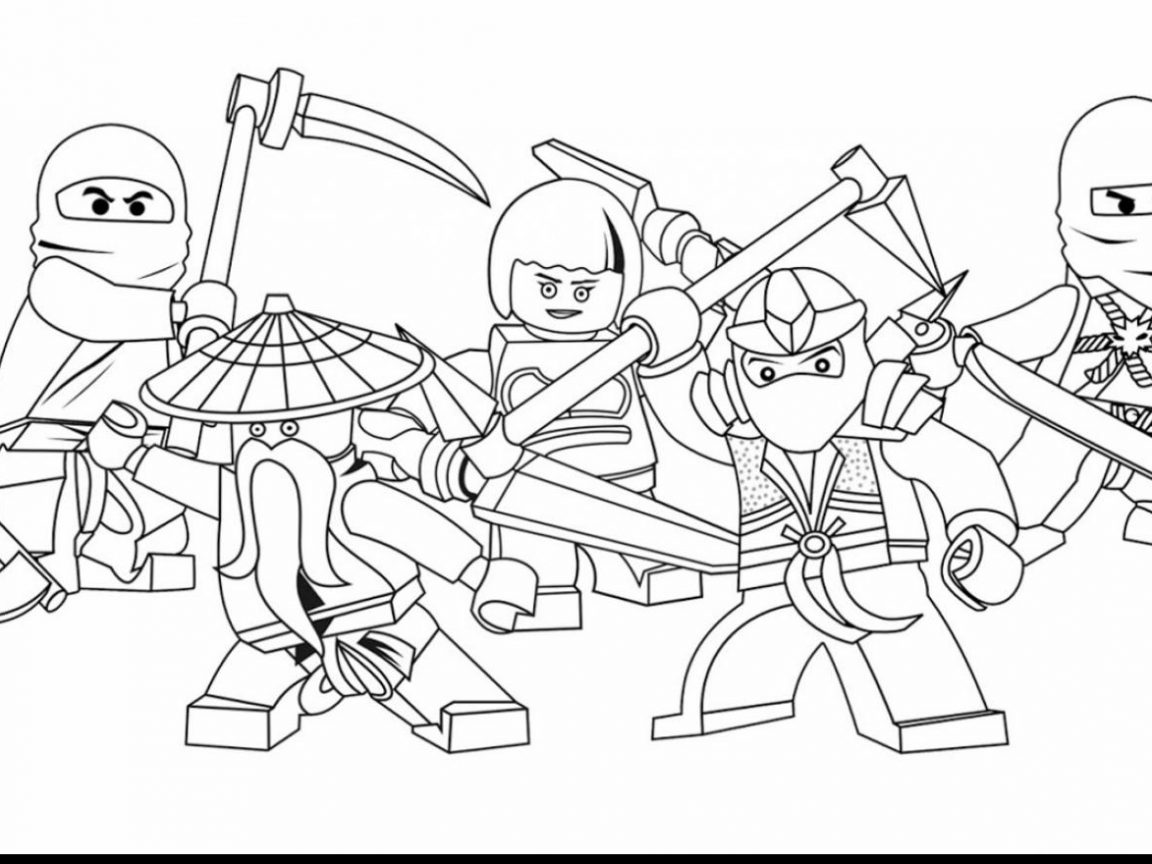 1152x864 Great Lego Ninjago Coloring Pages With Additional Cartoon Free