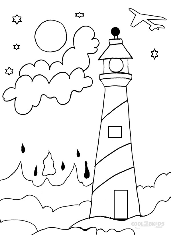 600x825 Printable Lighthouse Coloring Pages For Kids Cool2bkids