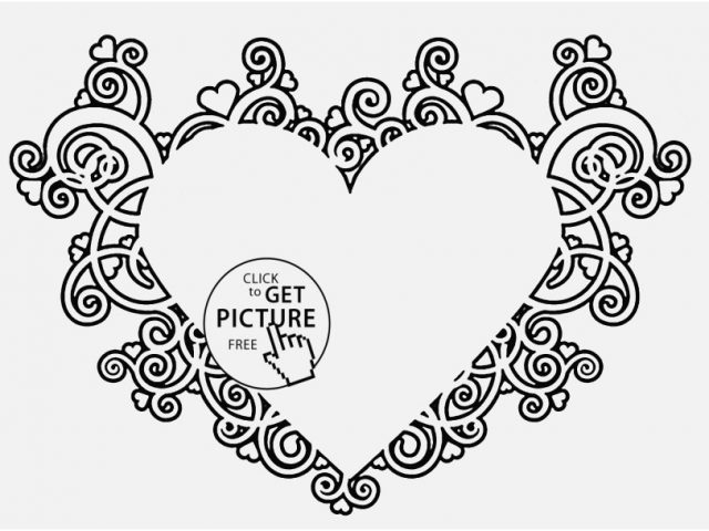 640x480 Grown Up Coloring Pages Hearts Photo Free Printable Love Coloring