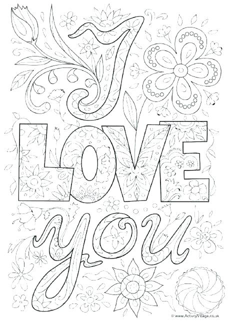 460x654 I Love You Color Pages Printable Love Coloring Pages Love You