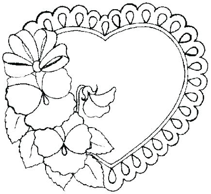 435x400 Love Coloring Pages For Adults Printable Free Printable Heart