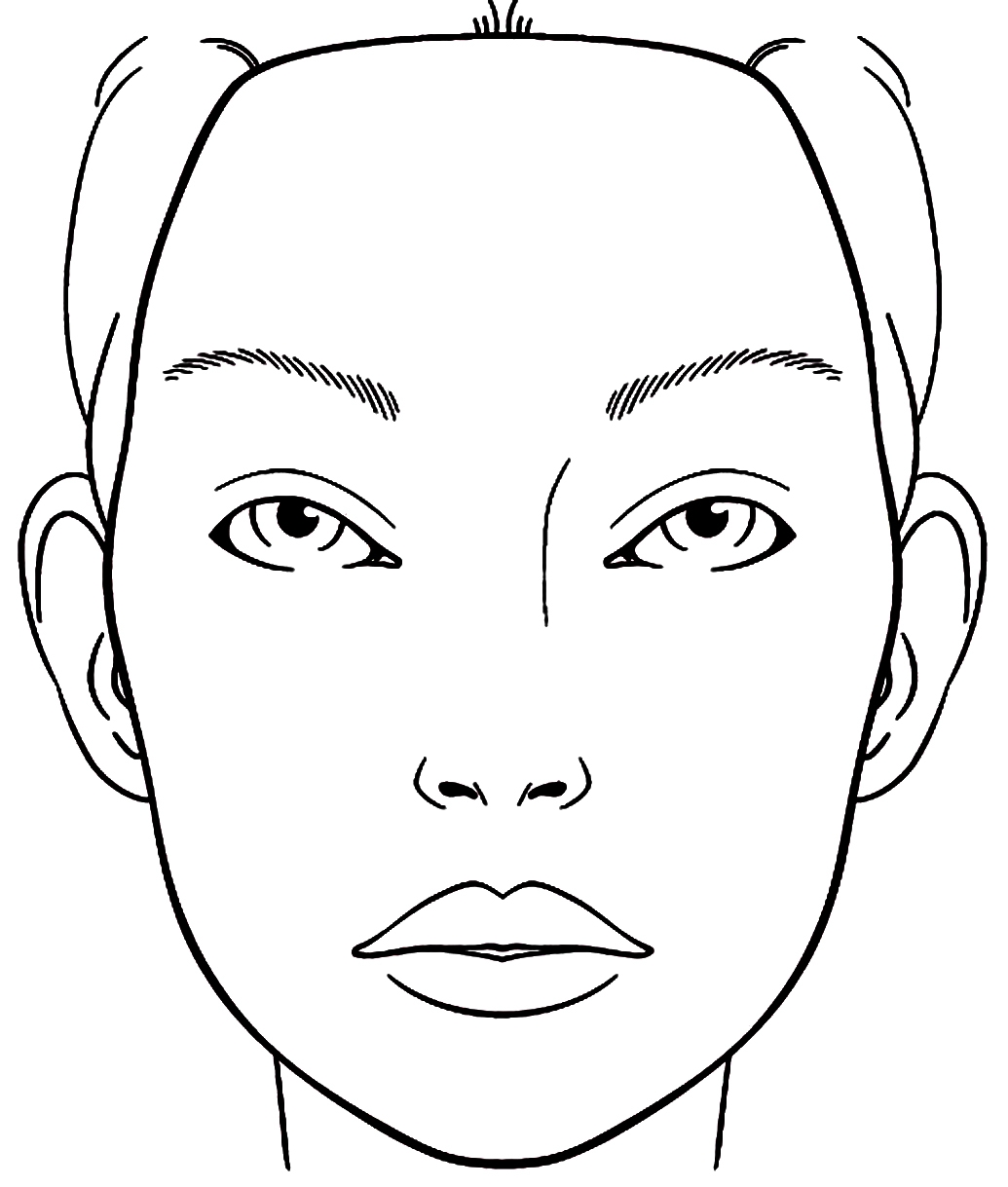 1035x1219 Makeup Face Coloring Pages Printable Coloring For Kids 2018