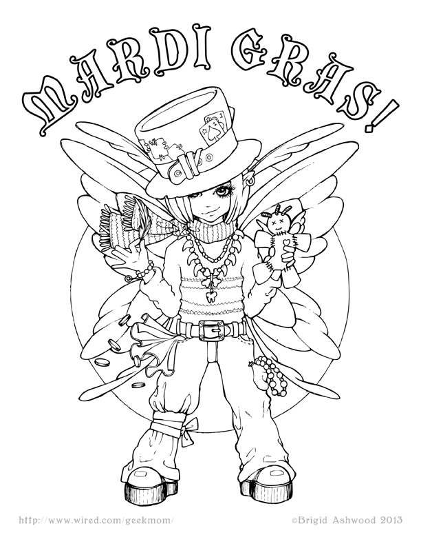 612x792 Free Printable Mardi Gras Coloring Pages