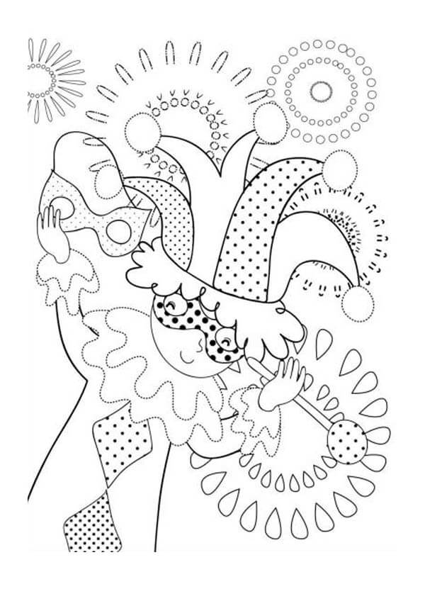 600x848 Ceremonial Tiger Mask In India Coloring Page Free Printable Mardi