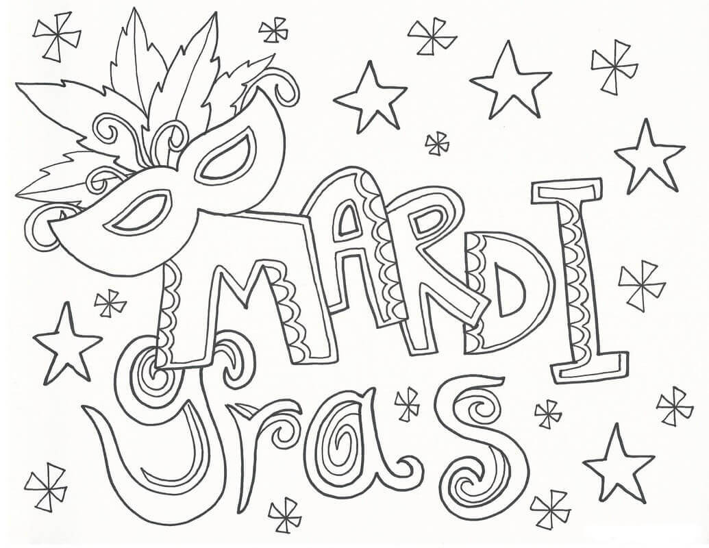 1035x800 Mardi Gras Color Pages Printable