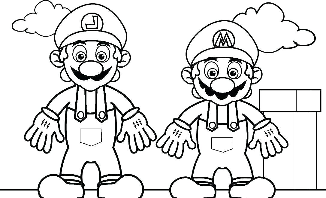 1086x659 Mario And Luigi Coloring Pages And Dream Team Coloring Pages