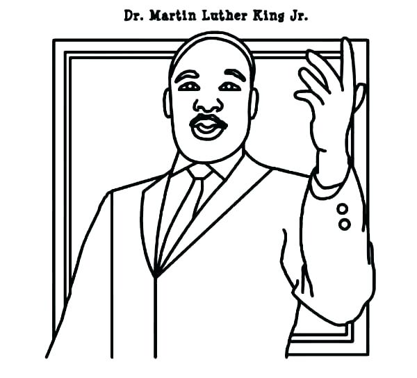 600x544 Legend Martin King Jr Coloring Pages Famous Legend Martin King Jr