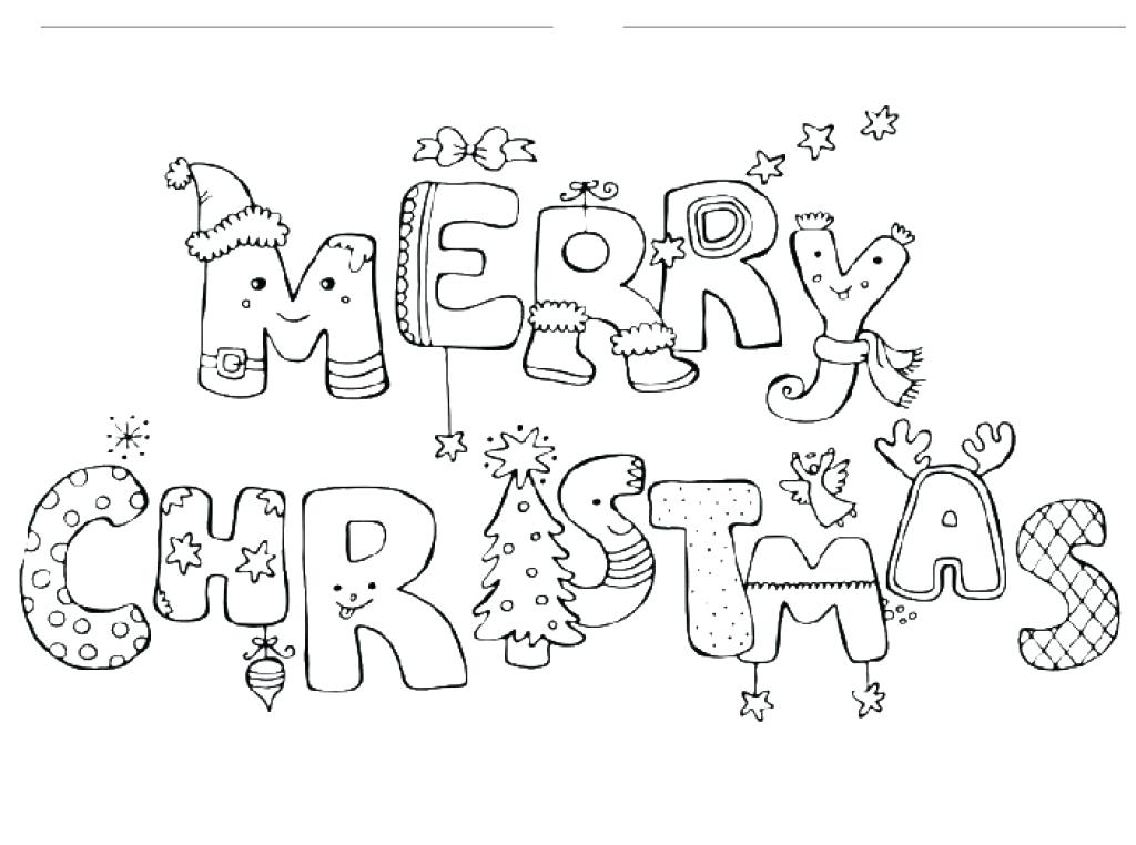 1024x762 Merry Christmas Coloring Page Merry And Bright Coloring Page Merry
