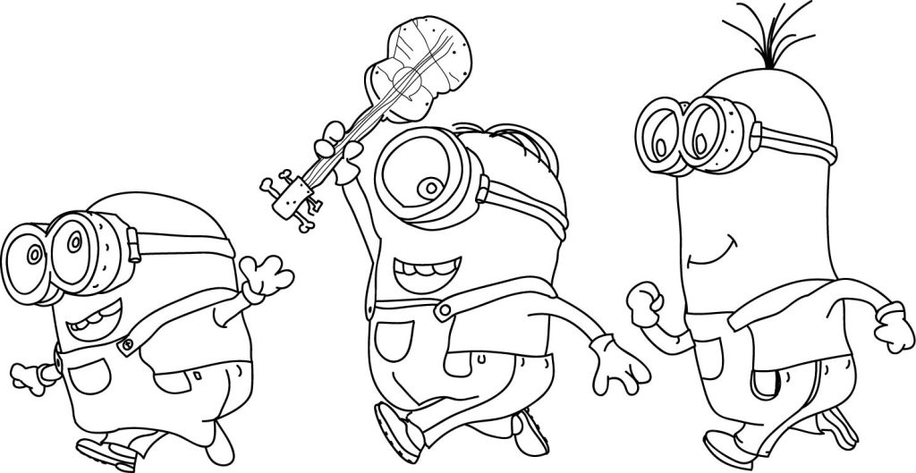 1024x529 Minion Coloring Pages To Print Free Coloring Pages, Minions