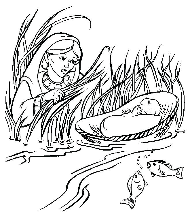 660x742 Baby Moses Coloring Page Baby Of Coloring Page Pages Baby Moses