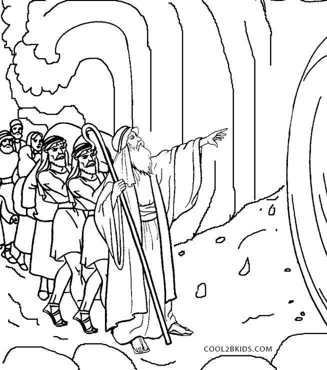 654x740 Free Printable Coloring Pages Moses And The Red Sea Printable