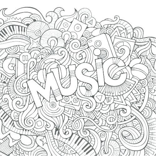 500x500 Free Printable Musical Instrument Coloring Pages Of Music Notes