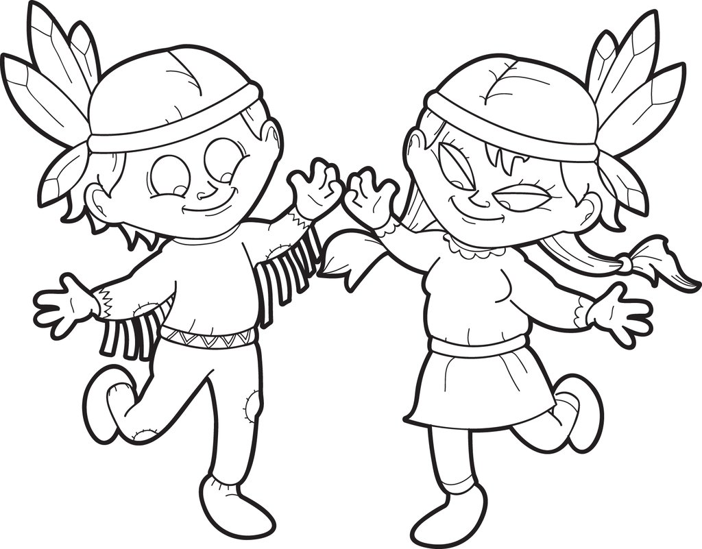1024x801 Free Printable Native Americans Coloring Page For Kids