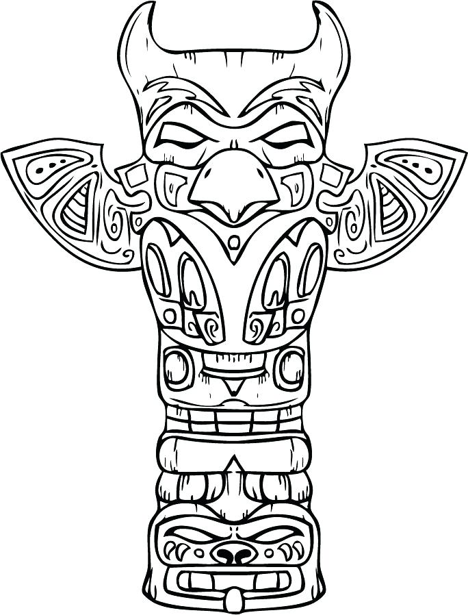 684x898 Free Printable Totem Pole Coloring Pages For Kids Native American