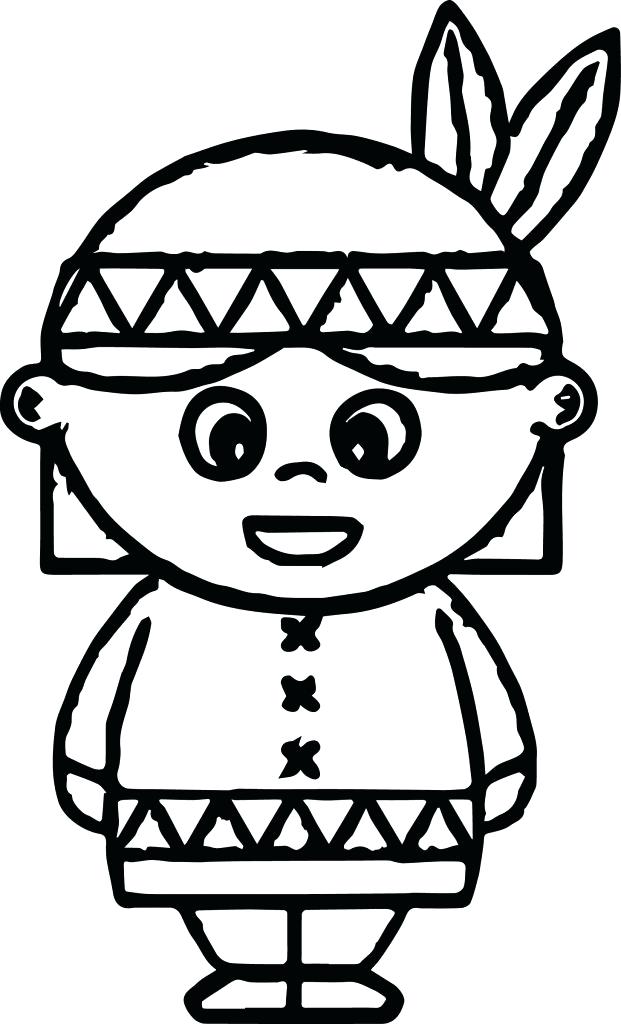 621x1024 Native American Coloring Page Native Warrior On Native Day