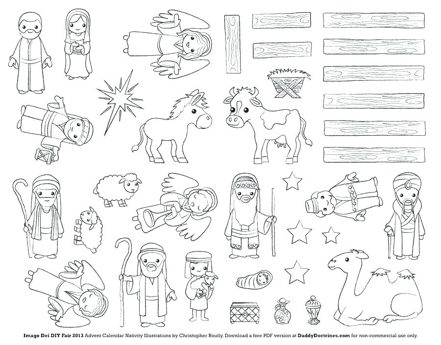 900x704 Manger Scene Coloring Page Free Printable Nativity Coloring Pages