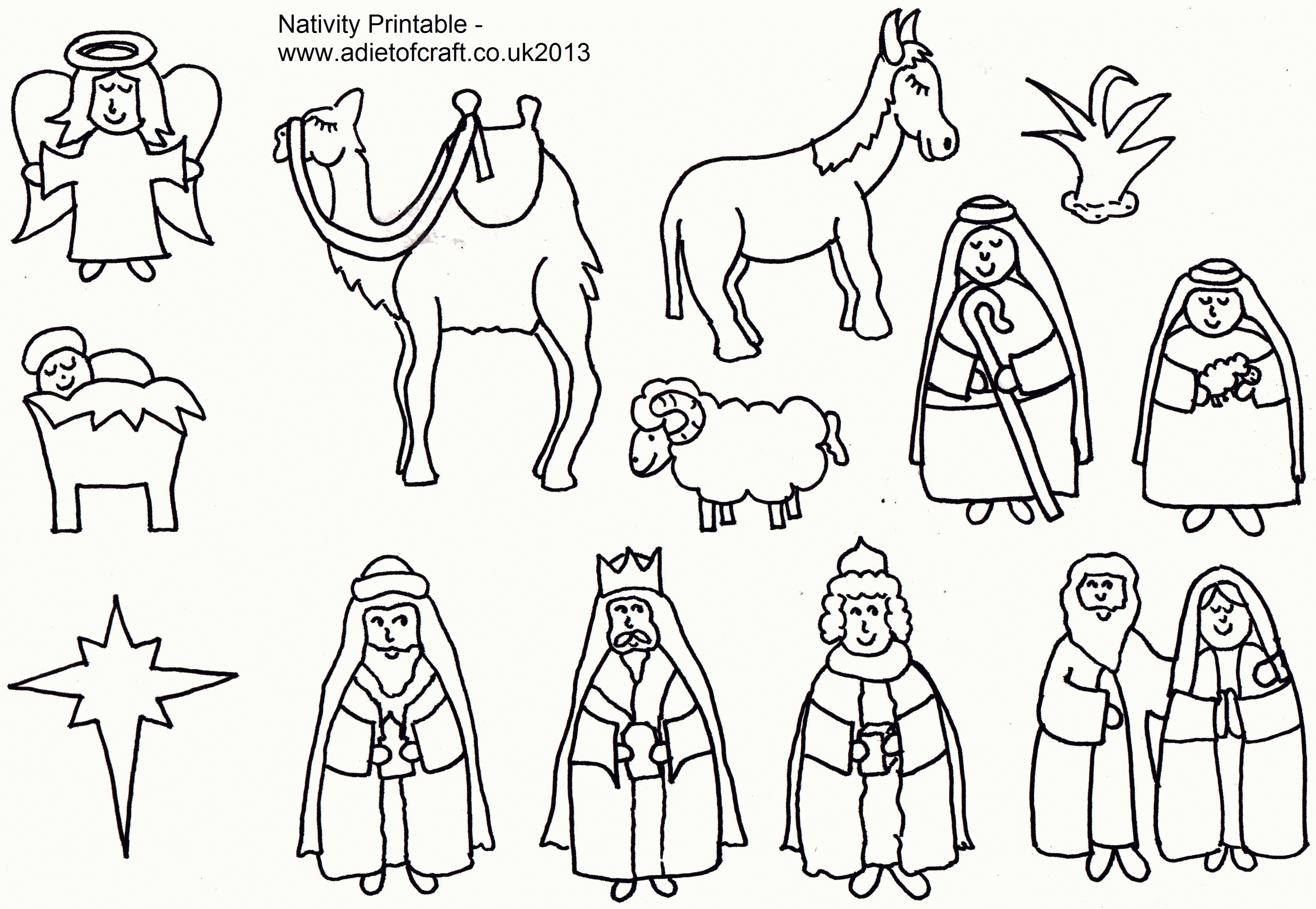 3341x2309 Cool Free Printable Nativity Coloring Pages Printable Coloring
