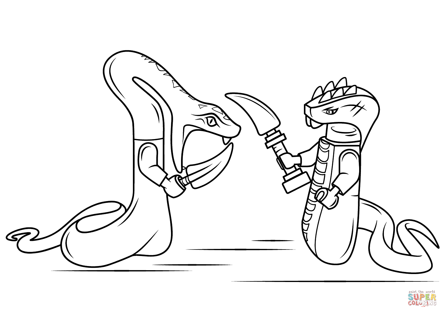 1500x1060 Imagination Snakes Colouring Pages Lego Ninjago Coloring Page Free