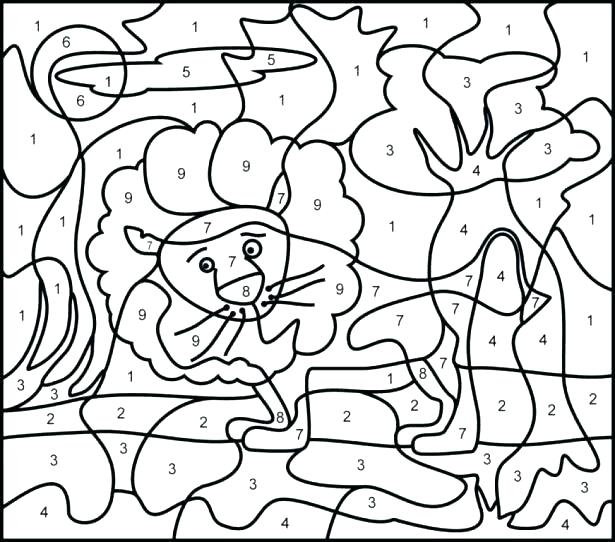615x542 Free Color By Sum Pages Printable Coloring Color By Numbers Math