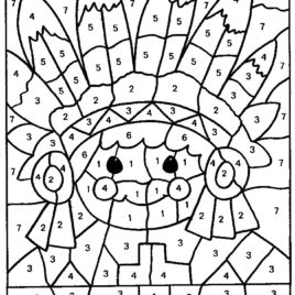 268x268 Free Printable Color By Number Coloring Pages Best Coloring Color