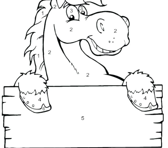 678x600 Color By Number Coloring Pages Free