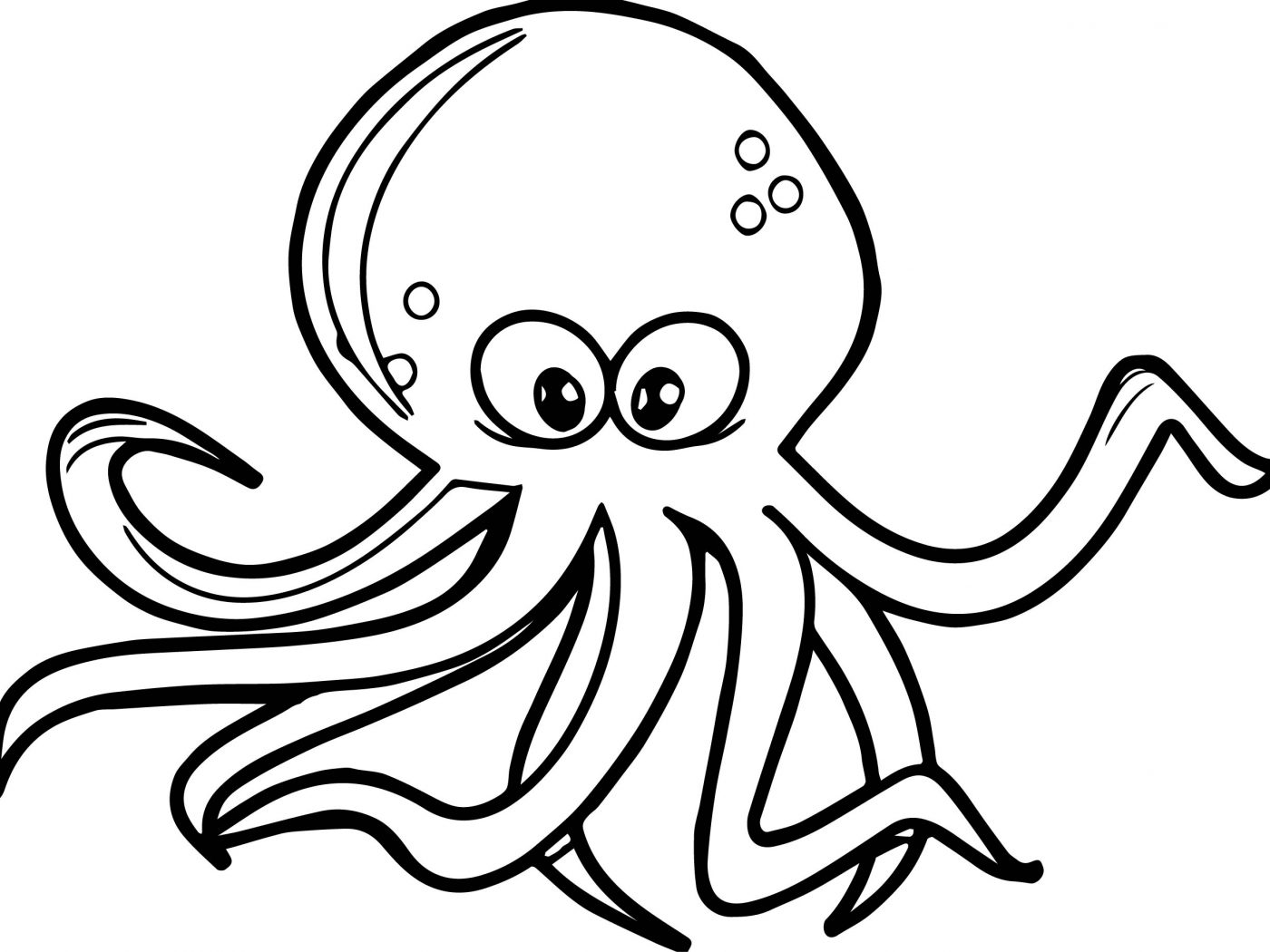 1400x1050 Musky Octopus Coloring Page Free Printable Pages Animals Preschool
