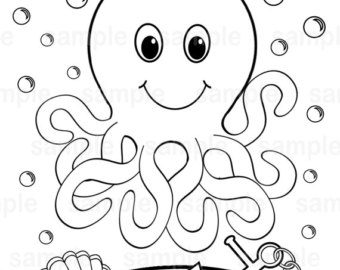340x270 Octopus Coloring Pages For Kids 380 Free Printable Coloring