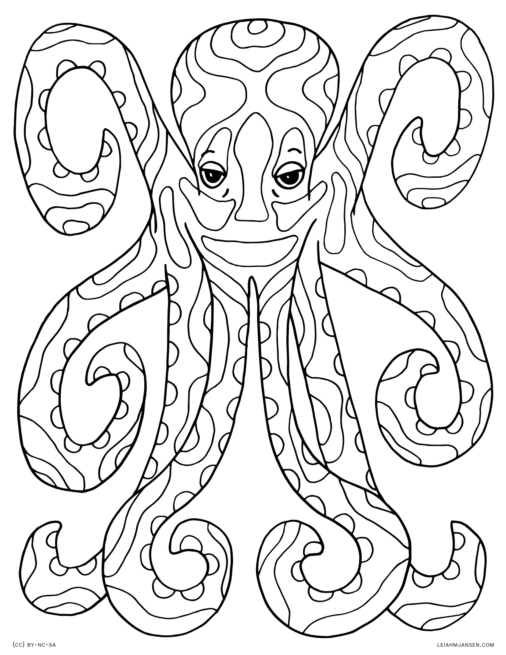 1700x2200 Octopus Coloring Pages Lovely Coloring Pages Free Draw To Color
