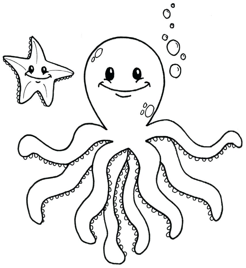 855x934 Coloring Pages ~ Octopus Coloring Page Free Printable Pages