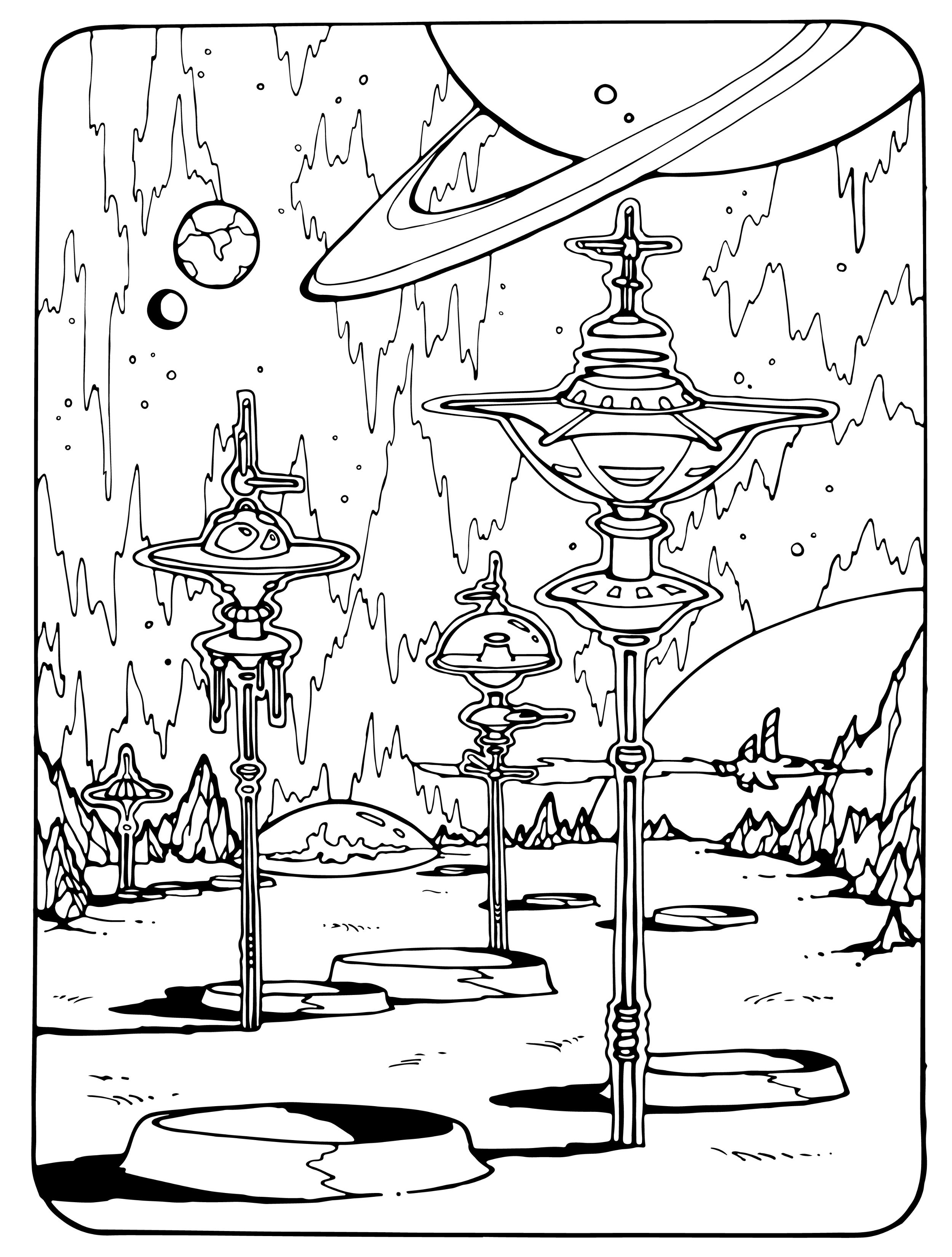 2500x3300 Printable Solar System Coloring Page Crayon Action Pages