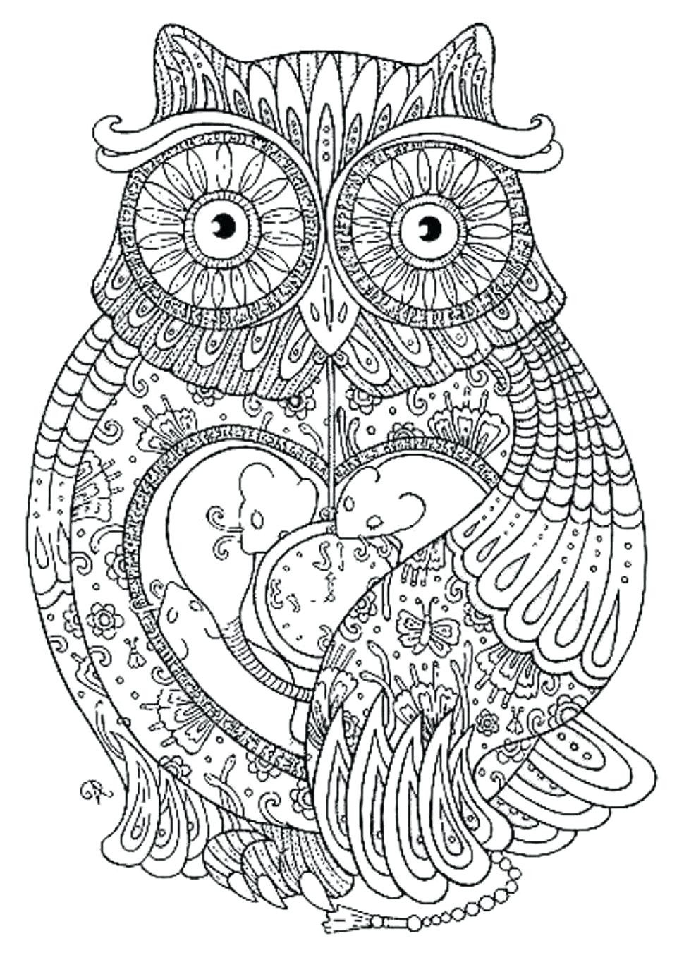 970x1361 Owl Coloring Page 53 Cool Of An Free Printable Mandala Pages