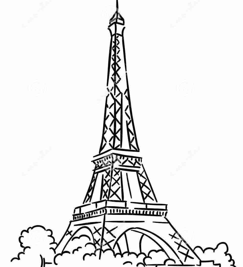 983x1080 Eiffel Tower Paris Coloring Pages For Adults Justcolor Lively