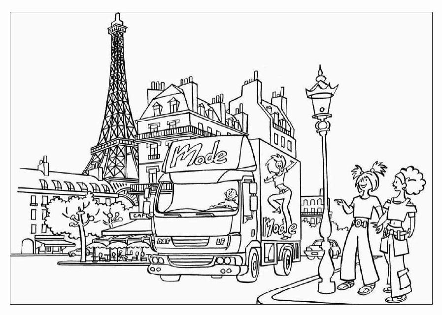 897x640 Paris Coloring Pages For Kids Famous Places Pyramids Golden Gate